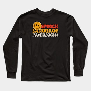 speech language pathology retro type Long Sleeve T-Shirt